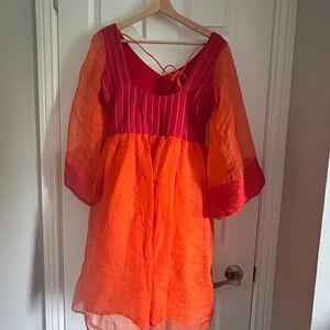 Balloon Dress made from an old silk saree